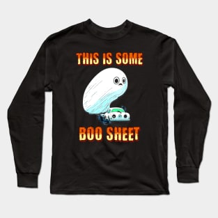 This Is Some Boo Sheet Funny Halloween Ghost Car Long Sleeve T-Shirt